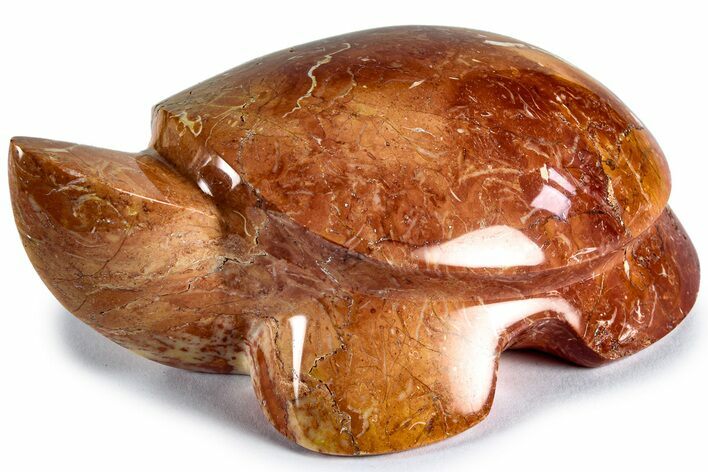 Carved Peach Jasper Turtle - Philippines #308604